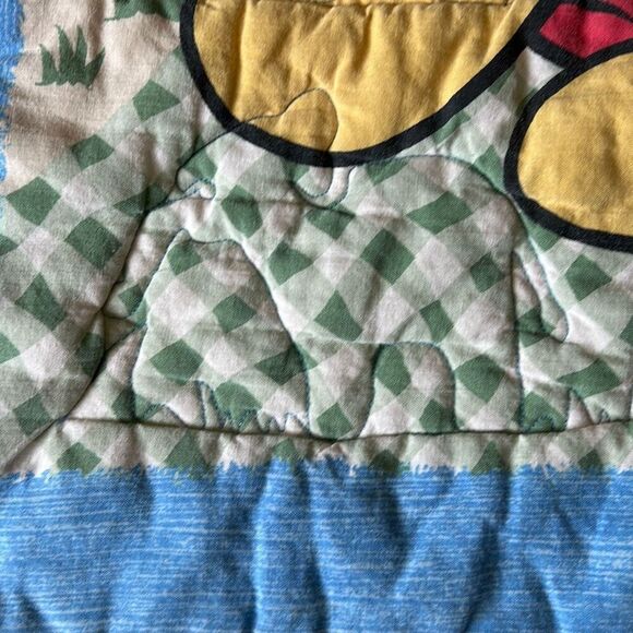 Disney Winnie The Pooh Vintage Baby Quilt Nursery Bedding Piglet Eeyore Handmade - Picture 5 of 11